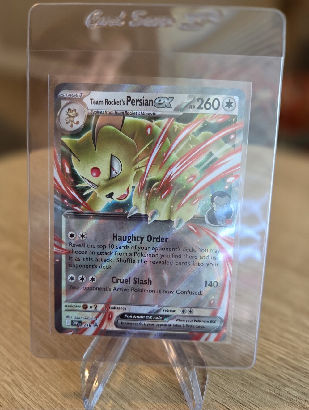 Team Rocket's Persian EX Scarlet & Violet Promo Card Holo Pokémon Card TCG